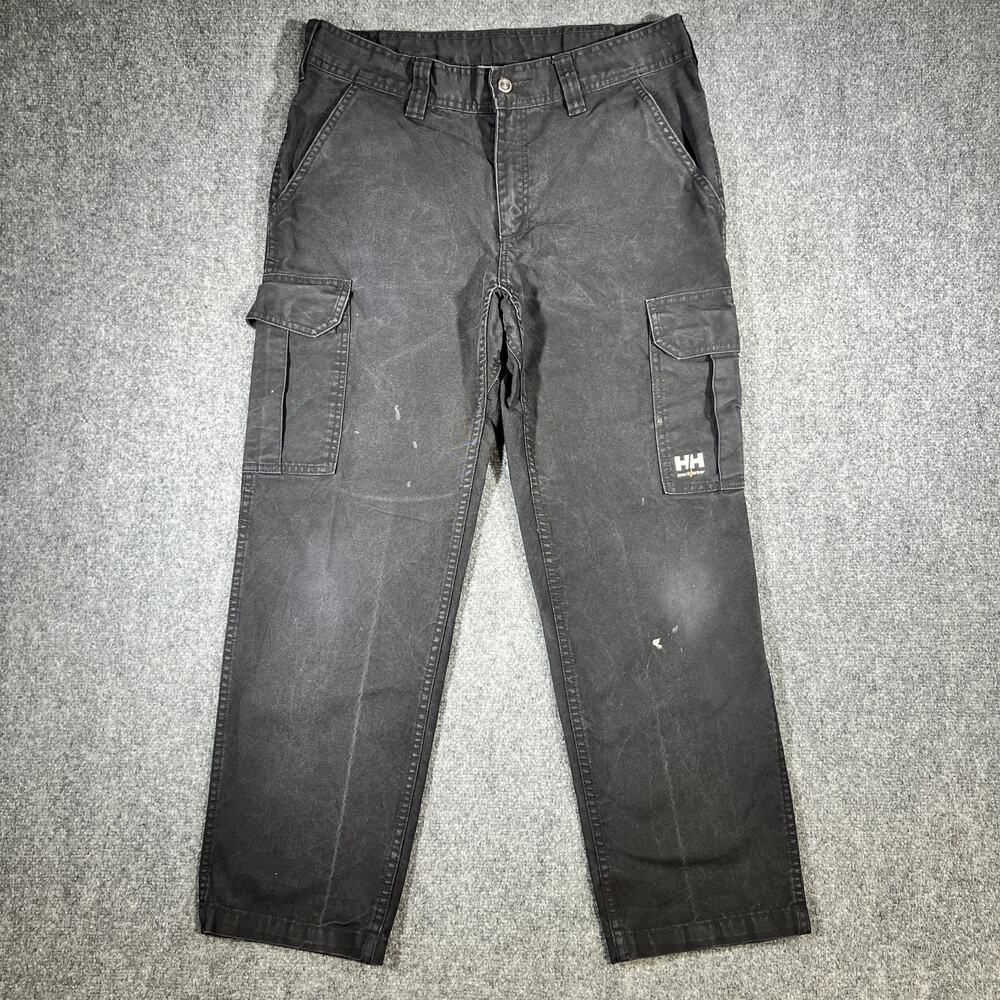 Helly Hansen Workwear Cargo Work Pants Black Utility Carpenter 34x30